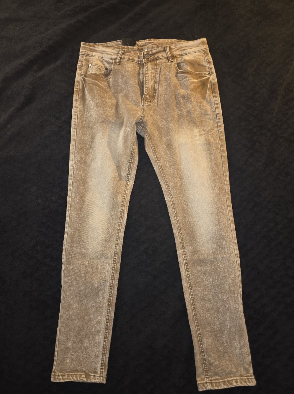 Men's Brown Washed Slim Jeans